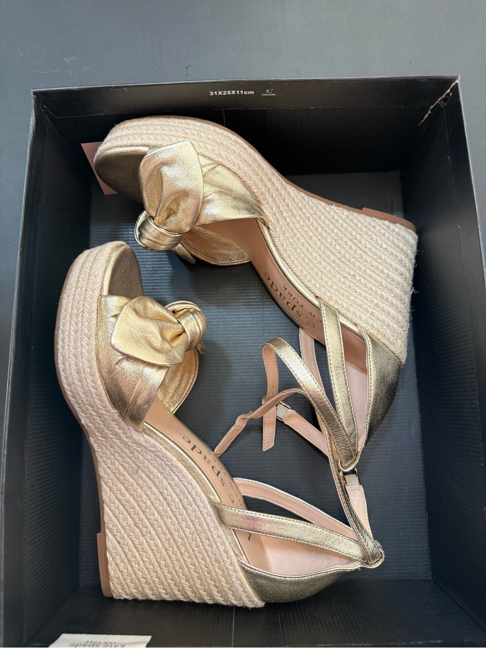 NEW KATE SPADE TIANNA WEDGE SANDALS Women's Size 8.5
